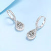 1 Carat 925 Sterling Silver Moissanite Hoop Teardrop Earrings test