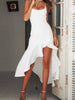 Spaghetti Strap High-Low Ruffle Hem Dress test