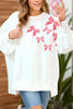 Bow Round Neck Long Sleeve Sweatshirt test