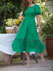 Smocked Puff Sleeve Tiered Dress test