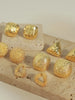 Gold-Plated Geometric Stud Earrings test