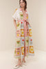 Printed Short Sleeve Belted Maxi Dress test