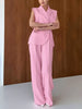 Sleeveless Blazer and Wide-Leg Pants Two-Piece Set test