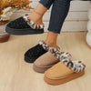 Rhinestone Faux Fur Platform Slippers test