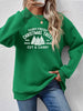 Round Neck Graphic Long Sleeve Sweatshirt test