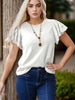 Ruffle Sleeve Round Neck Top test