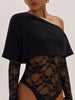 One-Shoulder Lace Bodysuit test