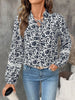 Printed Tie Neck Long Sleeve Blouse test