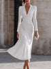 Full Size Ruched Long Sleeve Midi Dress Plus Size test
