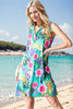 Heimish Full Size Floral Johnny Collar Sleeveless Dress Plus Size test