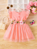 Children's Floral Ruffle Sleeve Dress test