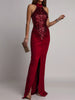 Sequin High Slit Sleeveless Maxi Dress test