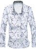Men's Plus Size Printed Long Sleeve Shirt test