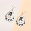 Snowman PU Leather Dangle Earrings test