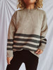 Striped Dropped Shoulder Long Sleeve Sweater test