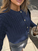 Cable Knit Button-Up Cardigan test