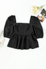 Square Neck Half Sleeve Peplum Blouse test