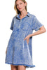 Zenana Tencel Mineral Washed Collared Shirts Dress test