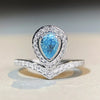 925 Sterling Silver Zircon Teardrop Ring test