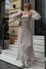 Floral Print Lace Up Back Slit Maxi Dress test