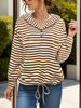 Drawstring Striped Long Sleeve Hoodie test