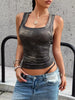 Camo Print Square Neck Tank Top test