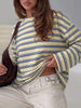 Oversized Striped Long-Sleeve T-Shirt test