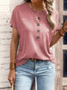 Half Button Short Sleeve Top test