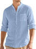 Men's Full Size Button Detail Long Sleeve Shirt Plus Size test
