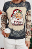 Santa Graphic Leopard Dropped Shoulder Sweatshirt test