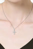 925 Sterling Silver Cross Moissanite Pendant Necklace test