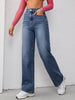 High-Waisted Wide-Leg Washed Jeans test