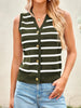 Striped Button-Front Sweater Vest test