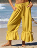 Full Size Wide-Leg Pants with Ruffle Hem Plus Size test