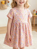 Children's Floral Print Short Sleeve A-line Dress test