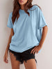Lovelet Exposed Seam Round Neck Half Sleeve T-Shirt test