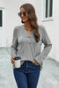Buttoned Notched Neck Long Sleeve T-Shirt test