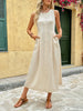 Round Neck Sleeveless Midi Dress test