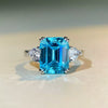 925 Sterling Silver Zircon Geometric Ring test