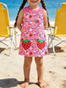 Children's Embroidered Strawberry Print Sleeveless Dress test