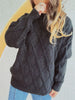 Diamond Round Neck Long Sleeve Sweater test