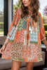 Tassel Printed Three-Quarter Sleeve Mini Dress test