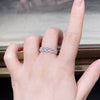 925 Sterling Silver Zircon Band Ring test