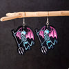 Halloween Spooky Skeleton Devil Wing Dangle Earrings test
