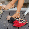Bow Point Toe Sandals test