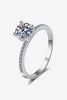 1 Carat Moissanite Rhodium-Plated Side Stone Ring test