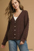 Umgee Cable Knit Pearl Button Cardigan test