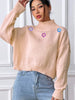 Flower Turtleneck Long Sleeve Sweater test