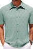Men's Plus Size Button Down Short Sleeve Shirt test