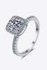 2 Carat Moissanite Square Halo Ring test